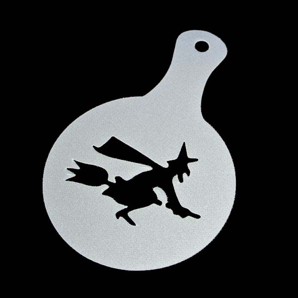 8Pcs Halloween Cappuccino Latte Art Coffee Stencils Duster Cake Icing Spray