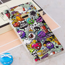 For Sony Xperia XA2 Noctilucent Colors Rubbish Pattern TPU Soft Back Case Protective Cover