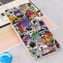 For Sony Xperia XA2 Noctilucent Colors Rubbish Pattern TPU Soft Back Case Protective Cover