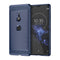 Brushed Texture Carbon Fiber Shockproof TPU Case for Sony Xperia XZ3(Navy Blue)