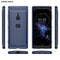 Brushed Texture Carbon Fiber Shockproof TPU Case for Sony Xperia XZ3(Navy Blue)