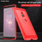 Brushed Texture Carbon Fiber Shockproof TPU Case for Sony Xperia XZ3(Red)