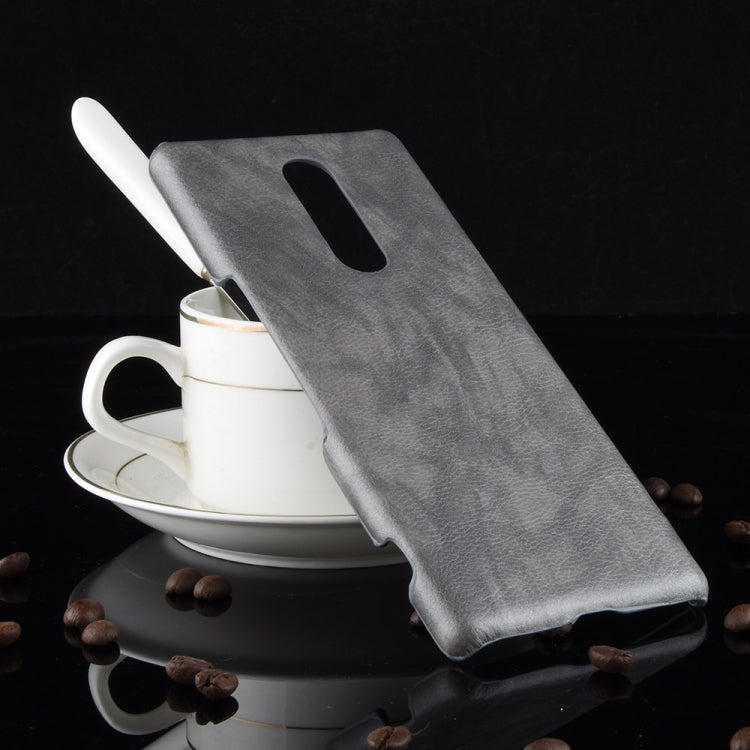 Shockproof Litchi Texture PC + PU Case for Sony Xperia 1 (Grey)