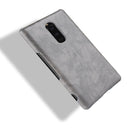 Shockproof Litchi Texture PC + PU Case for Sony Xperia 1 (Grey)