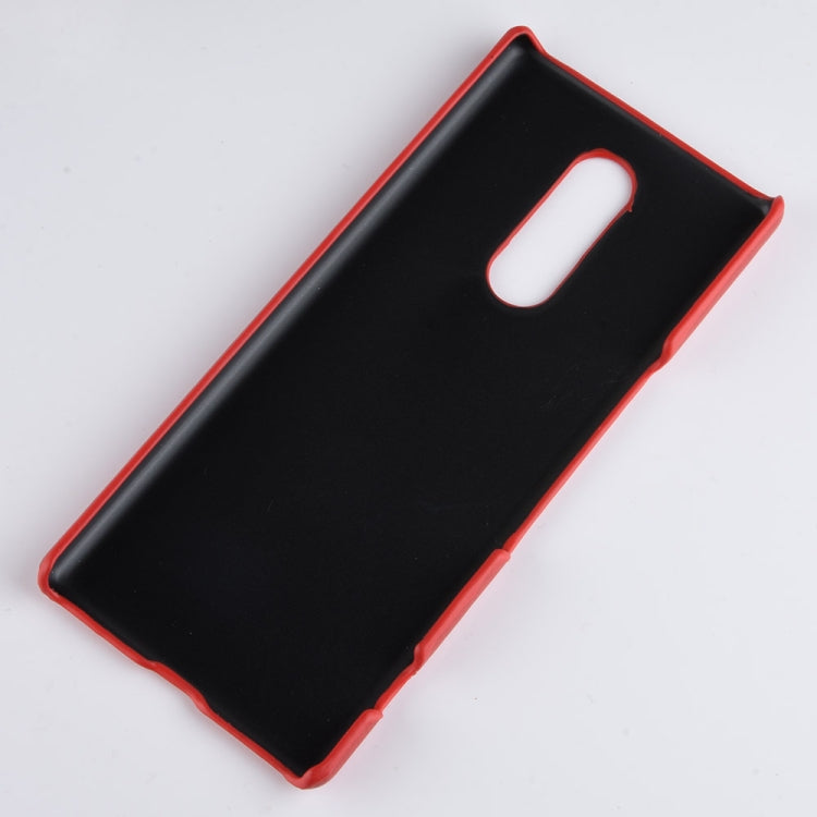 Shockproof Litchi Texture PC + PU Case for Sony Xperia 1 (Red)
