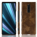Shockproof Litchi Texture PC + PU Case for Sony Xperia 1 (Brown)