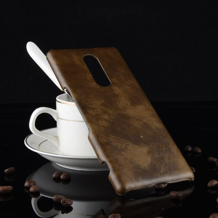 Shockproof Litchi Texture PC + PU Case for Sony Xperia 1 (Brown)