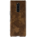 Shockproof Litchi Texture PC + PU Case for Sony Xperia 1 (Brown)