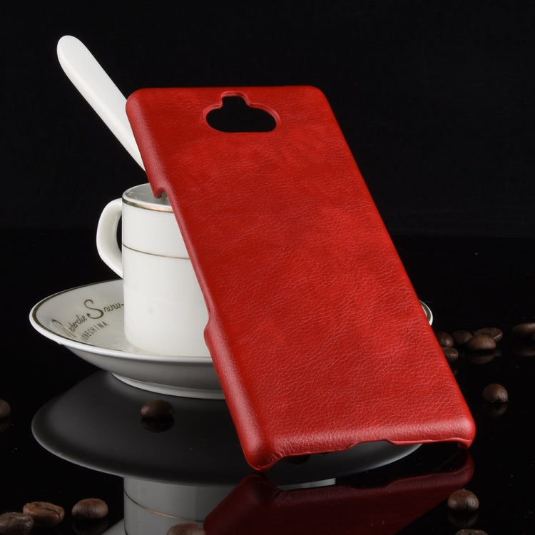 Shockproof Litchi Texture PC + PU Case for Sony Xperia 10 (Red)