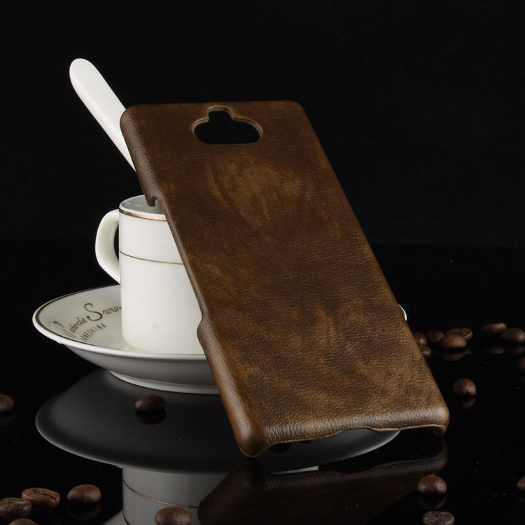 Shockproof Litchi Texture PC + PU Case for Sony Xperia 10 (Brown)