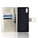 Retro Crazy Horse Texture Horizontal Flip Leather Case for Sony Xperia L3, with Holder & Card Slots & Wallet & Lanyard (Gold)