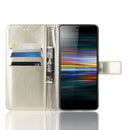 Retro Crazy Horse Texture Horizontal Flip Leather Case for Sony Xperia L3, with Holder & Card Slots & Wallet & Lanyard (Gold)