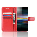 Retro Crazy Horse Texture Horizontal Flip Leather Case for Sony Xperia L3, with Holder & Card Slots & Wallet & Lanyard (Red)