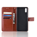 Retro Crazy Horse Texture Horizontal Flip Leather Case for Sony Xperia L3, with Holder & Card Slots & Wallet & Lanyard (Brown)