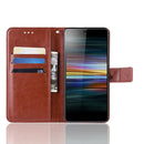Retro Crazy Horse Texture Horizontal Flip Leather Case for Sony Xperia L3, with Holder & Card Slots & Wallet & Lanyard (Brown)