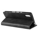 Magnetic Snap Retro Crazy Horse Texture Horizontal Flip Leather Case for Sony Xperia L3, with Holder & Card Slots & Photo Frame (Black)