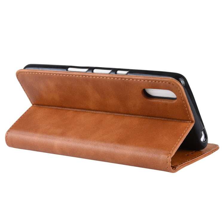 Magnetic Snap Retro Crazy Horse Texture Horizontal Flip Leather Case for Sony Xperia L3, with Holder & Card Slots & Photo Frame (Brown)