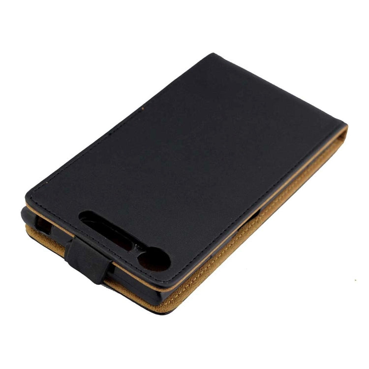 For Sony Xperia XZ1 TPU Business Style Vertical Flip Protective Leather Case with Card Slot(Black)