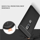 For Sony Xperia XZ2 Brushed Texture Carbon Fiber Shockproof TPU Protective Back Case(Black)