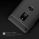 For Sony Xperia XZ2 Brushed Texture Carbon Fiber Shockproof TPU Protective Back Case(Black)
