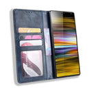 Magnetic Buckle Retro Texture Horizontal Flip Leather Case for Sony Xperia 10 Plus, with Holder & Card Slots & Wallet (Blue)