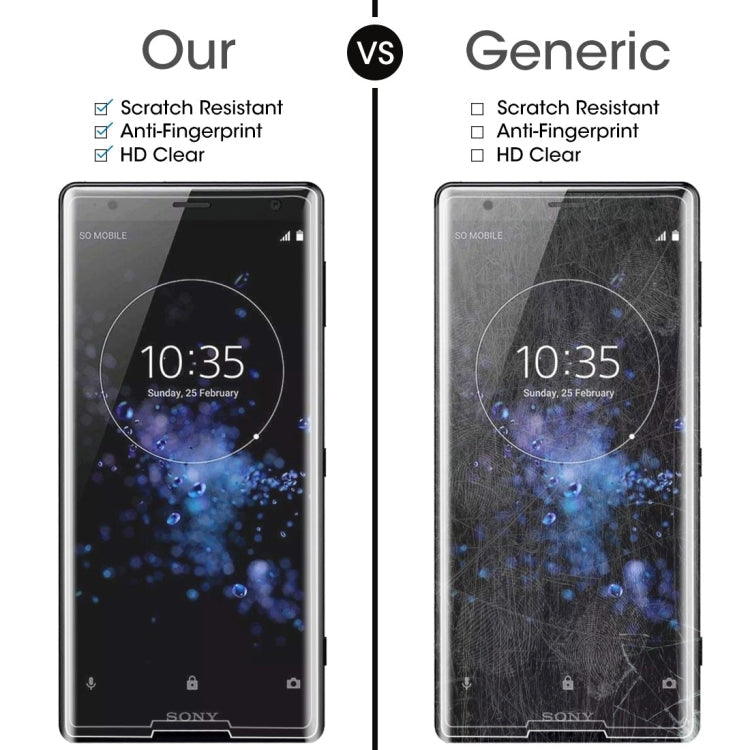 2 PCS for Sony Xperia XZ2 0.3mm 9H Surface Hardness 3D Explosion-proof Tempered Glass Screen Film