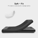 MOFI Brushed Texture Carbon Fiber Soft TPU Case for Sony Xperia XZ1 Compact(Red)