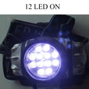 1pc 12 LED Headlamp Head Torch Waterproof Flashlight Hiking Camping Practical