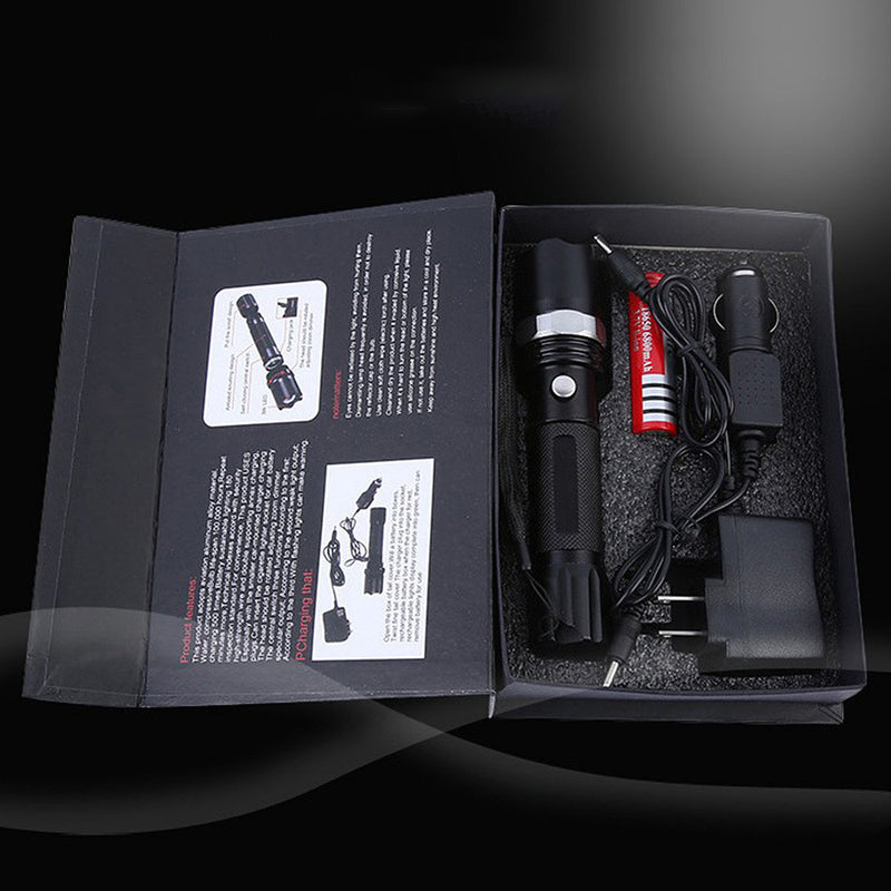 1 x Aluminum Alloy Ultra Bright LED Flashlight 18650 Rechargeable Torch Lanterna