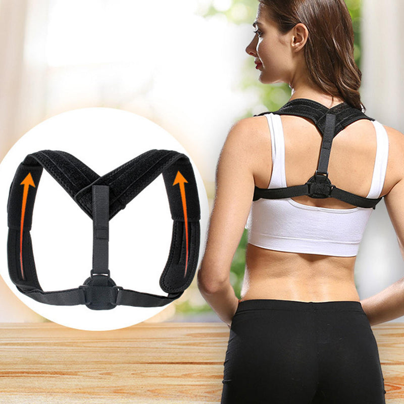 1x Adjustable Support Belt Posture Corrector Clavicle Spine Back Shoulder Best