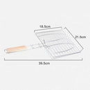 2x  Stainless Steel Barbecue Net Grill For Bake Fish Meat Outdoor BBQ Tool Hot