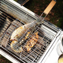 2x  Stainless Steel Barbecue Net Grill For Bake Fish Meat Outdoor BBQ Tool Hot