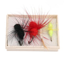 96 x/ set Trout Bait Dry Fly Fishing Hooks Streamer Lure Kit with Case New