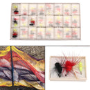 96 x/ set Trout Bait Dry Fly Fishing Hooks Streamer Lure Kit with Case New