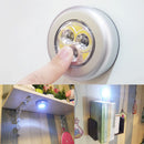 5pcs 3LED Closet Lights Under Cabinet AAA Battery Powered Puck Touch Night Light