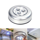 5Pcs 3-LEDs Closet Lights Under Cabinet Puck Touch Night Light New Hot