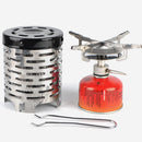 Stove Warmer Gas-Heater Camping-Equipment Stainless-Steel Hunting Fishing