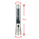 Solar Power LED Flashlight Multi-Functional Safety Hammer Torch Light