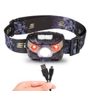 Waterproof LED Head Light Rechargeable Fishing Flashlight Portable Adjustable