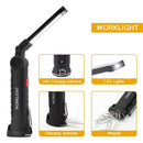Outdoor Flashlight with Magnet Base USB Charging Port Universal Charging New Hot