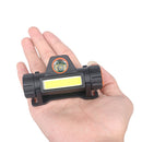 Rechargeable Headlight Powerful 1200mAh Waterproof 18650 Battery COB LED