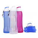 Silicone Portable Foldable Water Bottle 500ml Collapsible Drink Sports Hiking