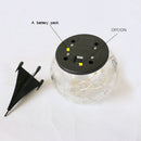 Outdoor LED Solar Crack Ball Lawn Light Waterproof Ground Round Light Glass
