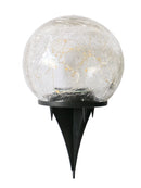 Outdoor LED Solar Crack Ball Lawn Light Waterproof Ground Round Light Glass