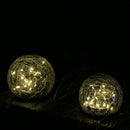 Outdoor LED Solar Crack Ball Lawn Light Waterproof Ground Round Light Glass