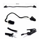 Cap wear Retainer Hat Leash Clip Holder Black Nylon Cord Strap Plastic New