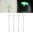 4x Outdoor Camping Tent Pegs Stainless Steel Luminous Screws Ground Standing Kit