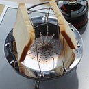 1 * Stainless Steel Camp Stove Toaster Outdoor Camping Picnic 4 Slice Durable