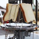 1 * Stainless Steel Camp Stove Toaster Outdoor Camping Picnic 4 Slice Durable
