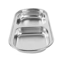 2*Lattice Soy Sauce Dish Divided Serving Dish Vinegar Sauce Dish Plate Tray